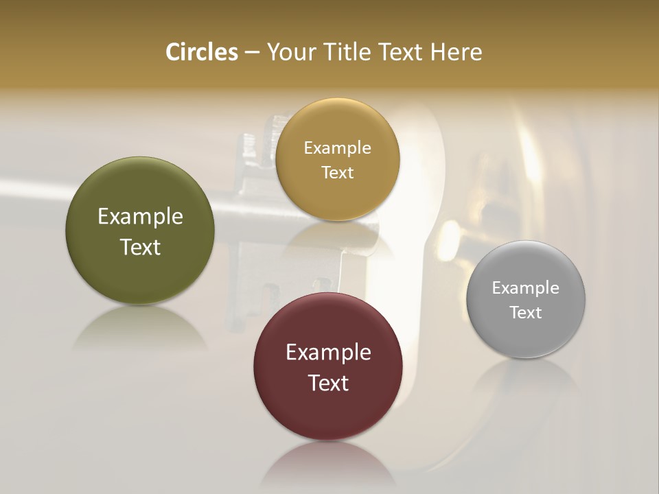 A Key On A Door With A Light Coming Out Of It PowerPoint Template