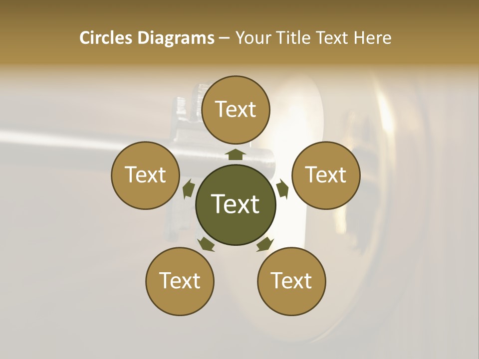 A Key On A Door With A Light Coming Out Of It PowerPoint Template