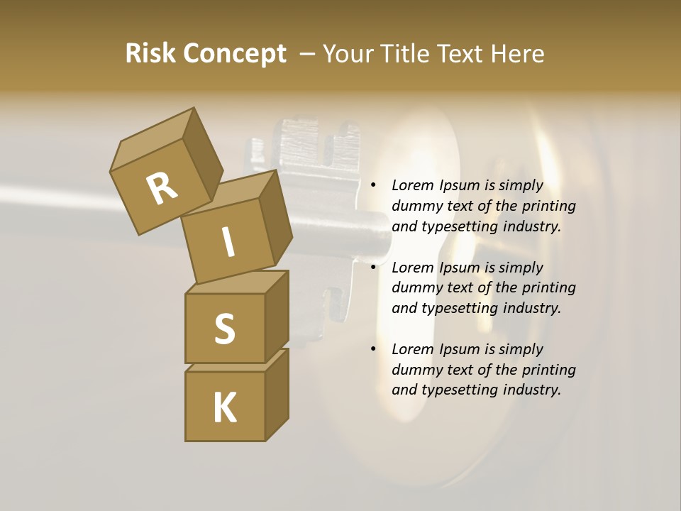 A Key On A Door With A Light Coming Out Of It PowerPoint Template