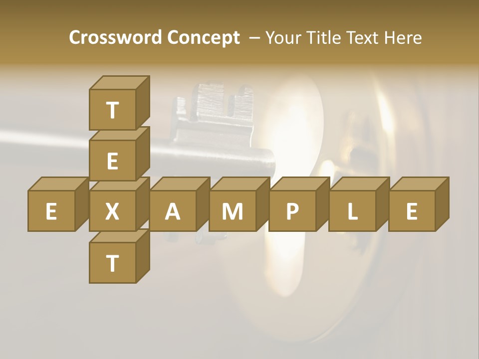 A Key On A Door With A Light Coming Out Of It PowerPoint Template