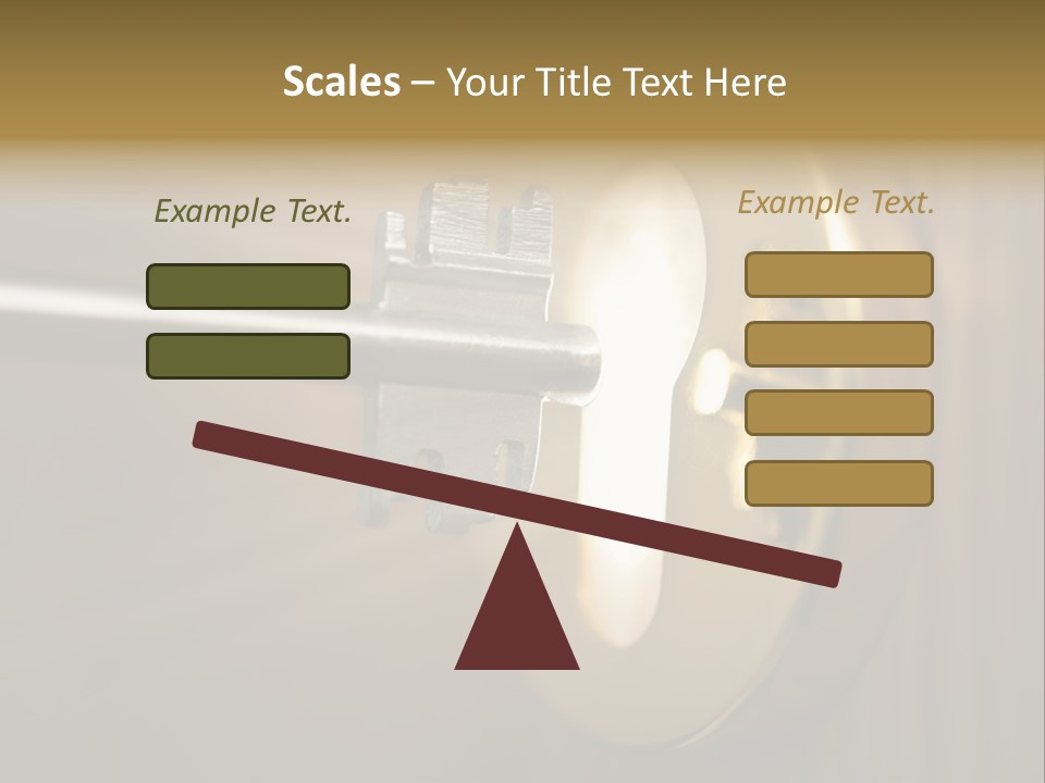 A Key On A Door With A Light Coming Out Of It PowerPoint Template