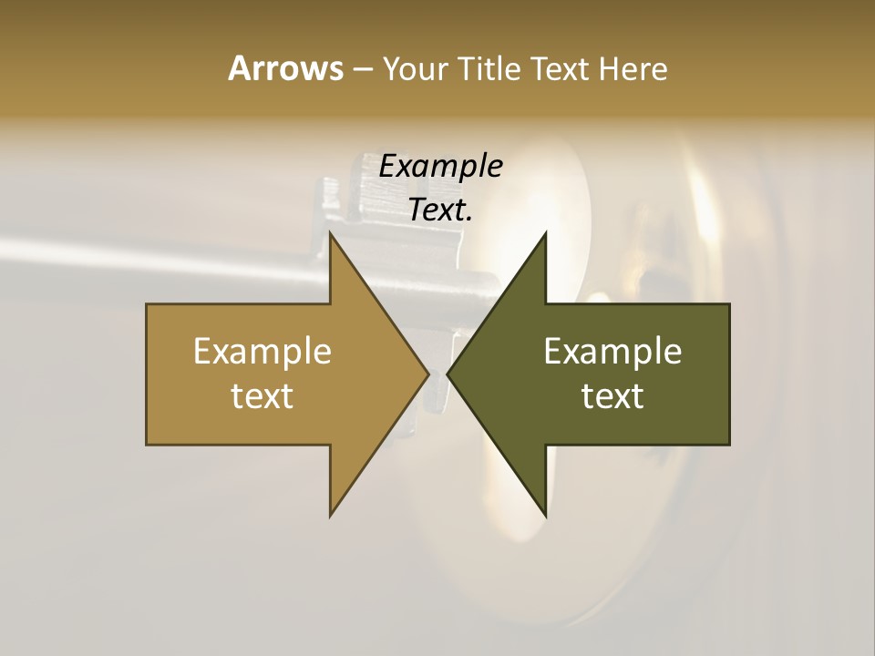 A Key On A Door With A Light Coming Out Of It PowerPoint Template