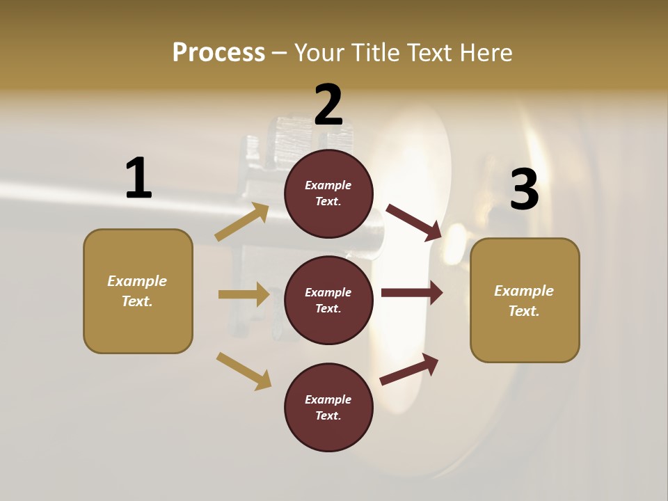 A Key On A Door With A Light Coming Out Of It PowerPoint Template