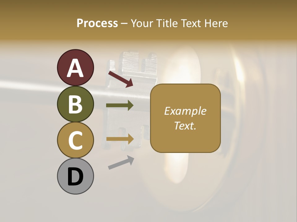 A Key On A Door With A Light Coming Out Of It PowerPoint Template