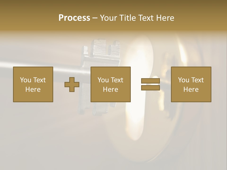 A Key On A Door With A Light Coming Out Of It PowerPoint Template