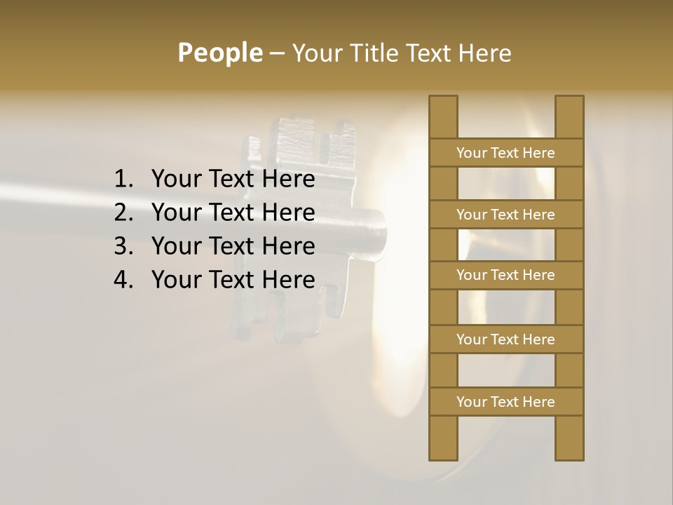 A Key On A Door With A Light Coming Out Of It PowerPoint Template