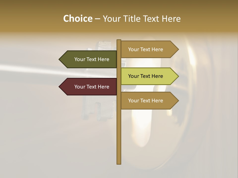 A Key On A Door With A Light Coming Out Of It PowerPoint Template