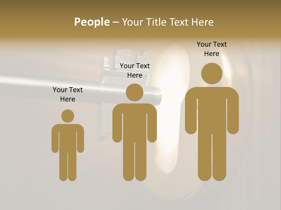 A Key On A Door With A Light Coming Out Of It PowerPoint Template