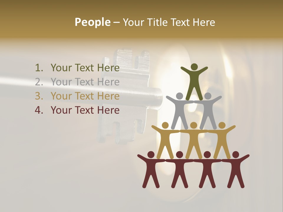 A Key On A Door With A Light Coming Out Of It PowerPoint Template