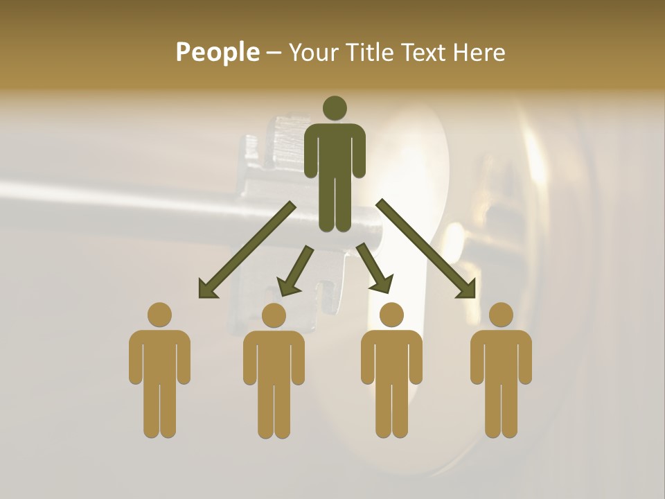 A Key On A Door With A Light Coming Out Of It PowerPoint Template