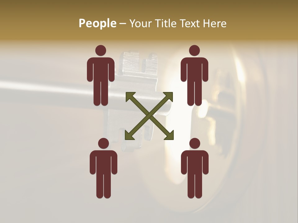 A Key On A Door With A Light Coming Out Of It PowerPoint Template