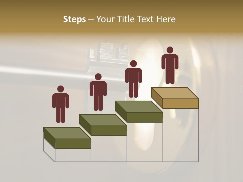 A Key On A Door With A Light Coming Out Of It PowerPoint Template