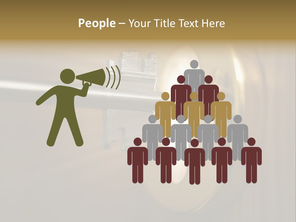 A Key On A Door With A Light Coming Out Of It PowerPoint Template