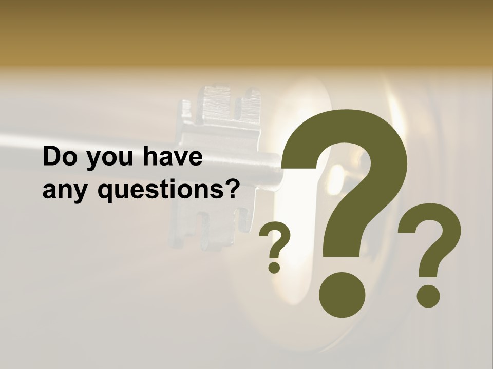 A Key On A Door With A Light Coming Out Of It PowerPoint Template