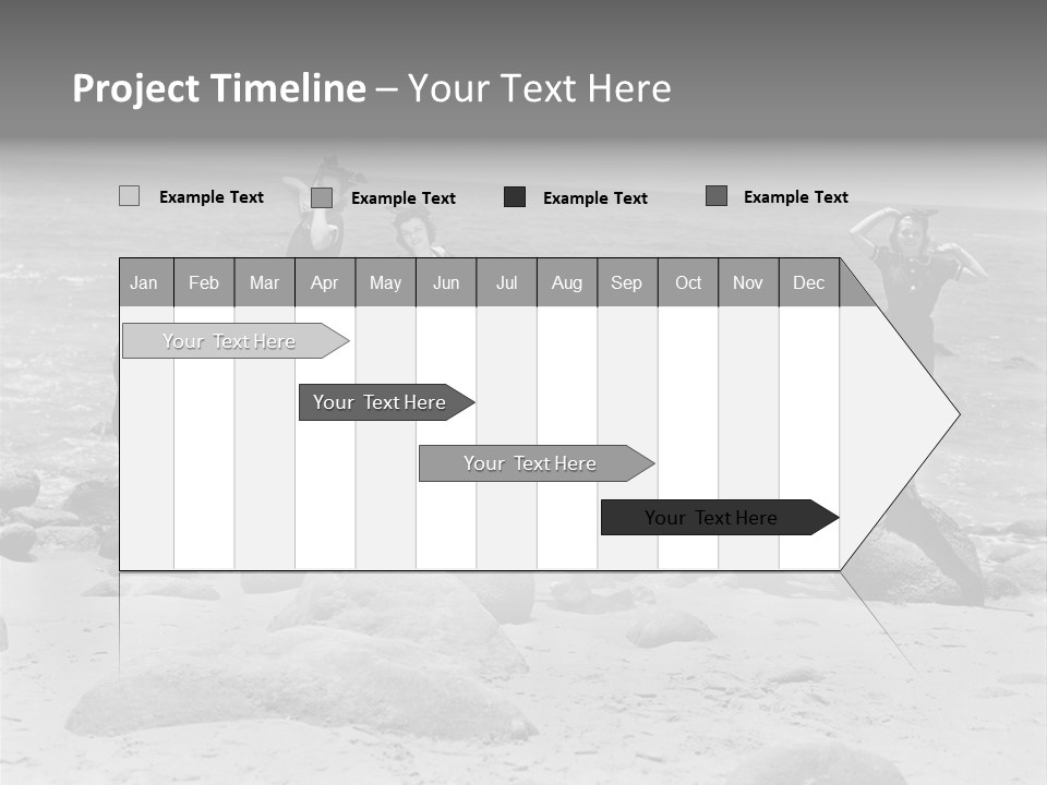 A Group Of Women Standing On Top Of A Beach PowerPoint Template