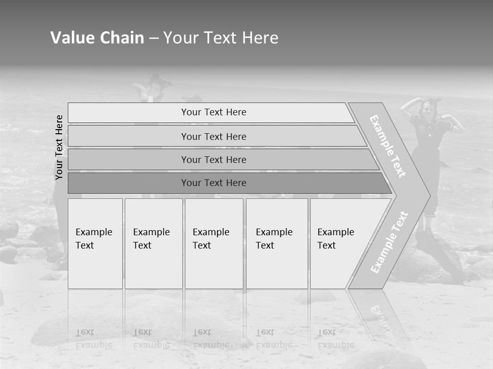 A Group Of Women Standing On Top Of A Beach PowerPoint Template