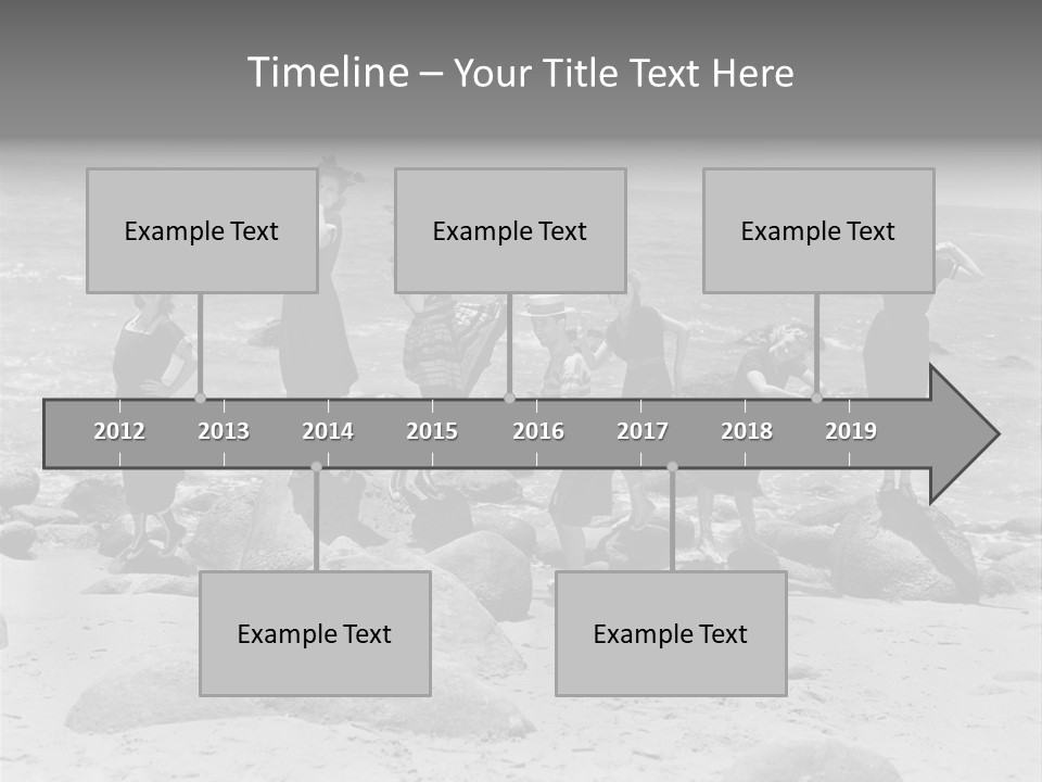 A Group Of Women Standing On Top Of A Beach PowerPoint Template