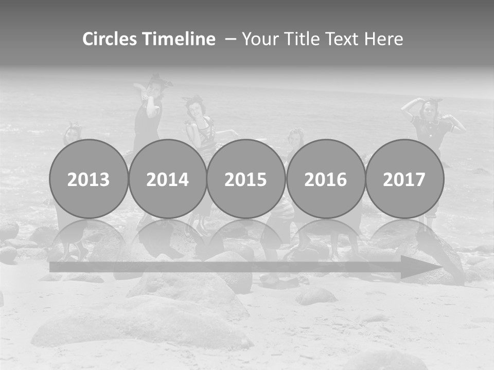 A Group Of Women Standing On Top Of A Beach PowerPoint Template