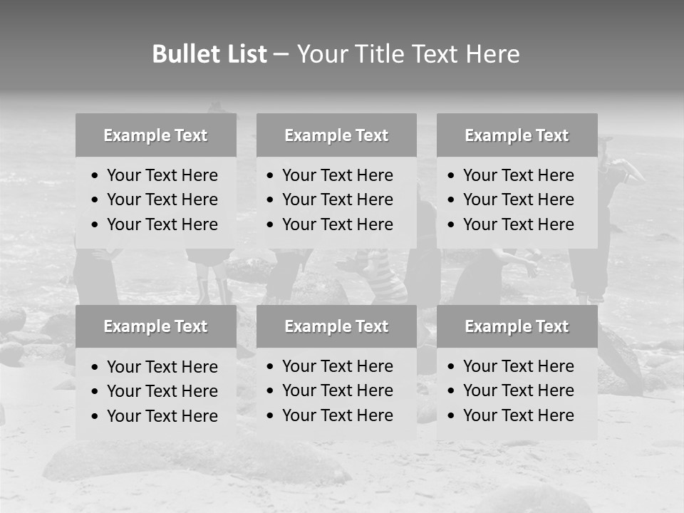 A Group Of Women Standing On Top Of A Beach PowerPoint Template