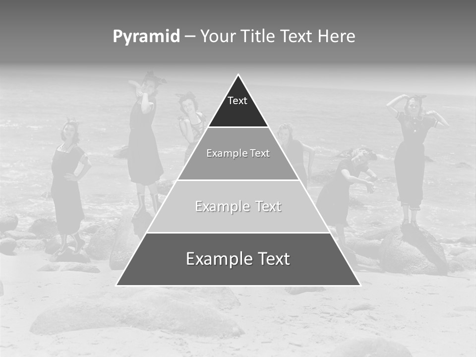 A Group Of Women Standing On Top Of A Beach PowerPoint Template