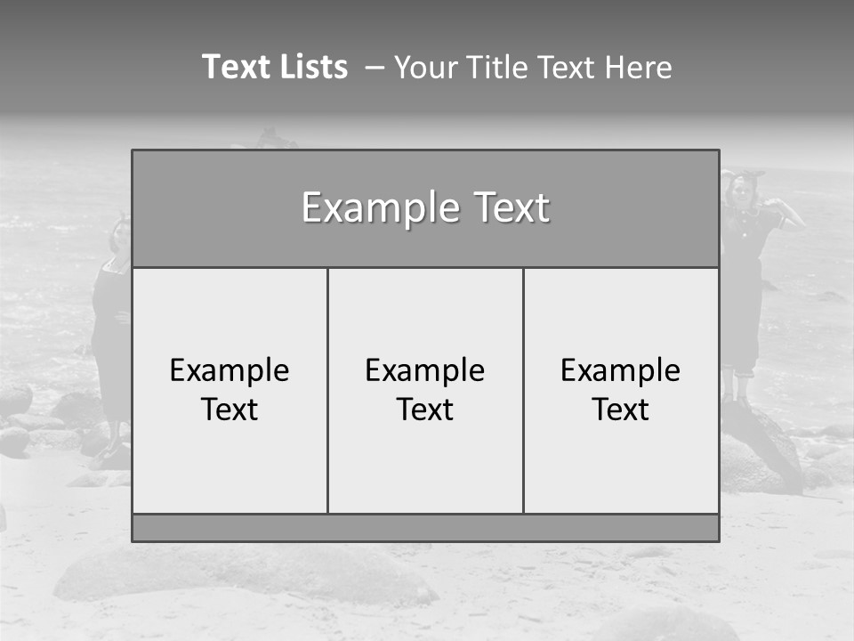 A Group Of Women Standing On Top Of A Beach PowerPoint Template