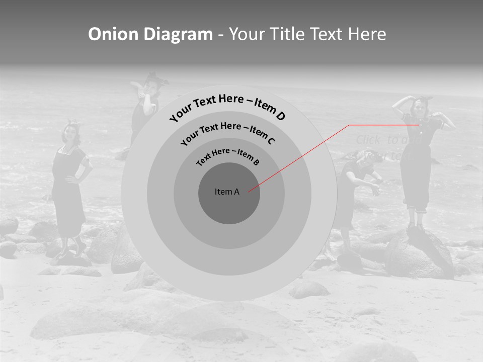 A Group Of Women Standing On Top Of A Beach PowerPoint Template