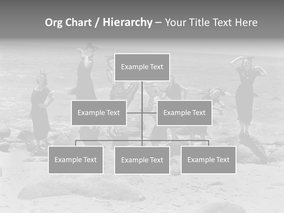 A Group Of Women Standing On Top Of A Beach PowerPoint Template