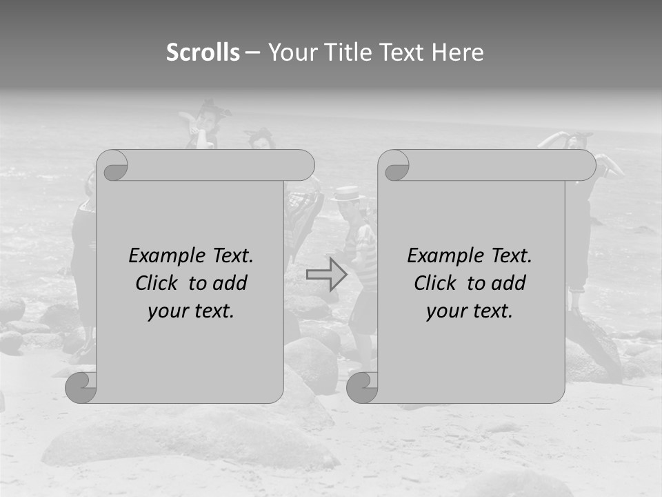 A Group Of Women Standing On Top Of A Beach PowerPoint Template