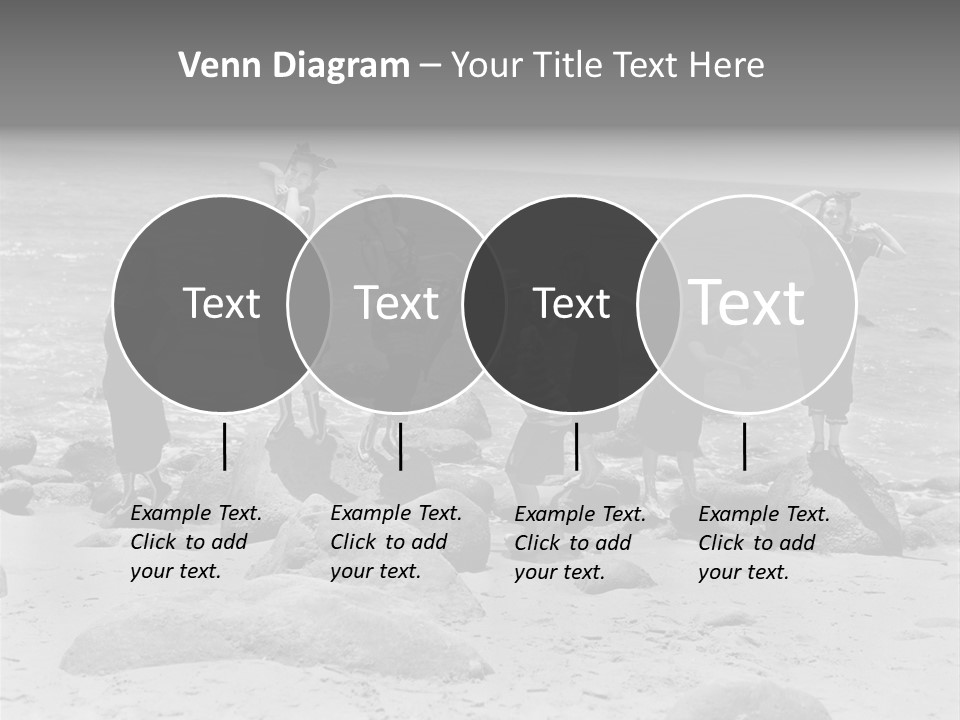 A Group Of Women Standing On Top Of A Beach PowerPoint Template