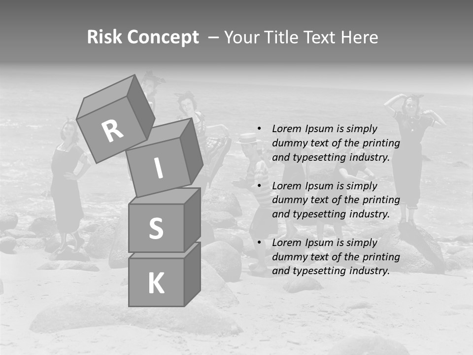 A Group Of Women Standing On Top Of A Beach PowerPoint Template