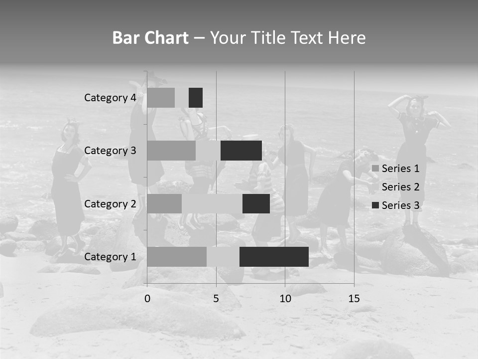 A Group Of Women Standing On Top Of A Beach PowerPoint Template