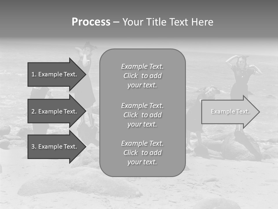 A Group Of Women Standing On Top Of A Beach PowerPoint Template