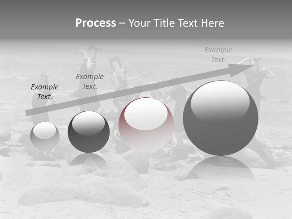 A Group Of Women Standing On Top Of A Beach PowerPoint Template