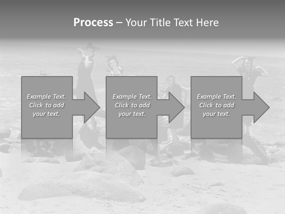 A Group Of Women Standing On Top Of A Beach PowerPoint Template