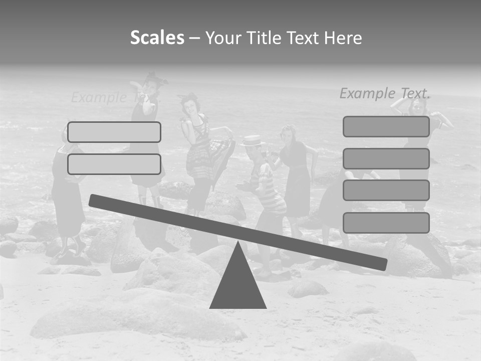 A Group Of Women Standing On Top Of A Beach PowerPoint Template