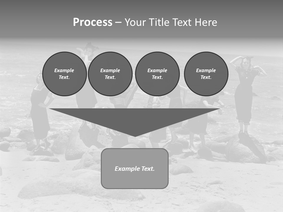 A Group Of Women Standing On Top Of A Beach PowerPoint Template