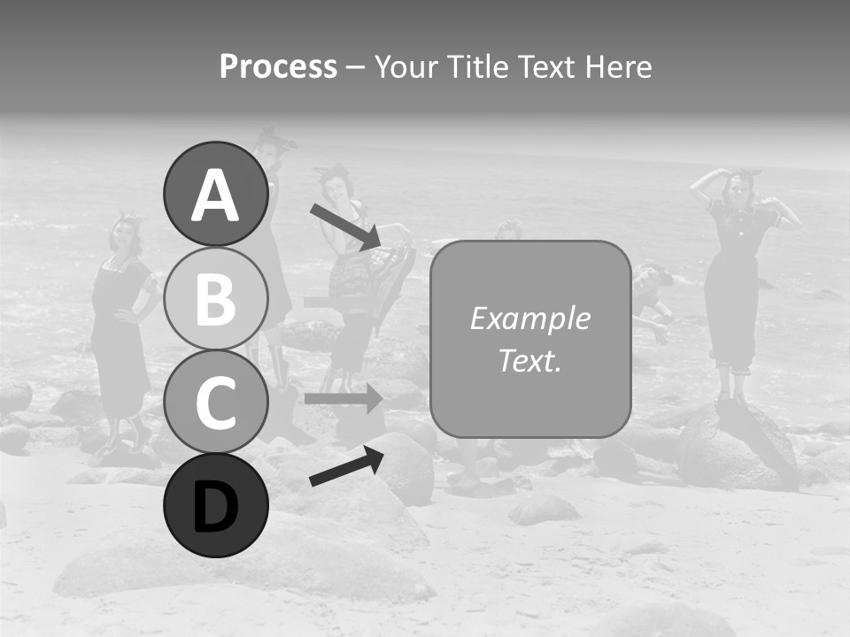 A Group Of Women Standing On Top Of A Beach PowerPoint Template