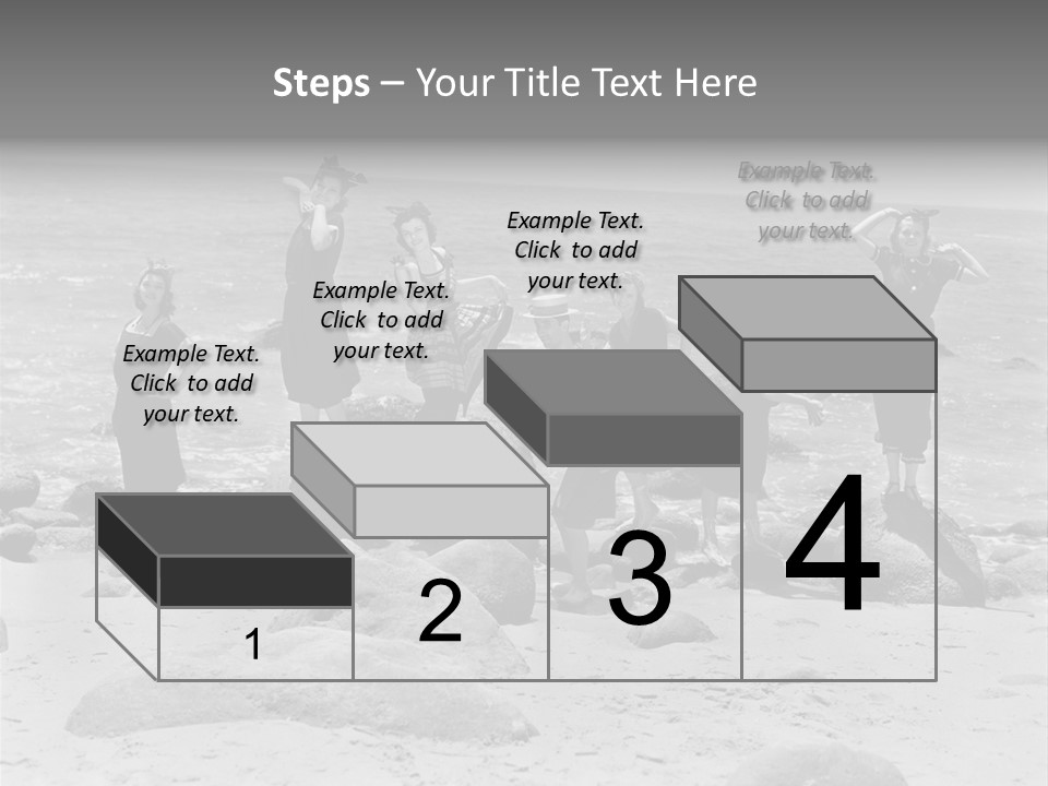 A Group Of Women Standing On Top Of A Beach PowerPoint Template