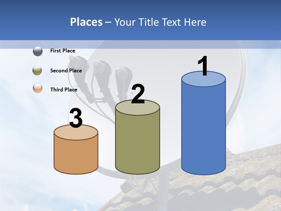 A Satellite Dish Sitting On Top Of A Roof PowerPoint Template