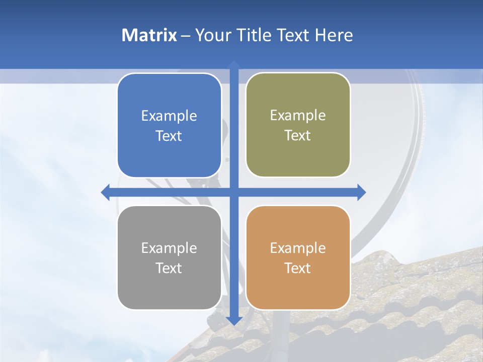 A Satellite Dish Sitting On Top Of A Roof PowerPoint Template