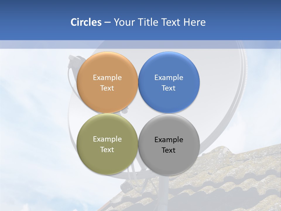 A Satellite Dish Sitting On Top Of A Roof PowerPoint Template