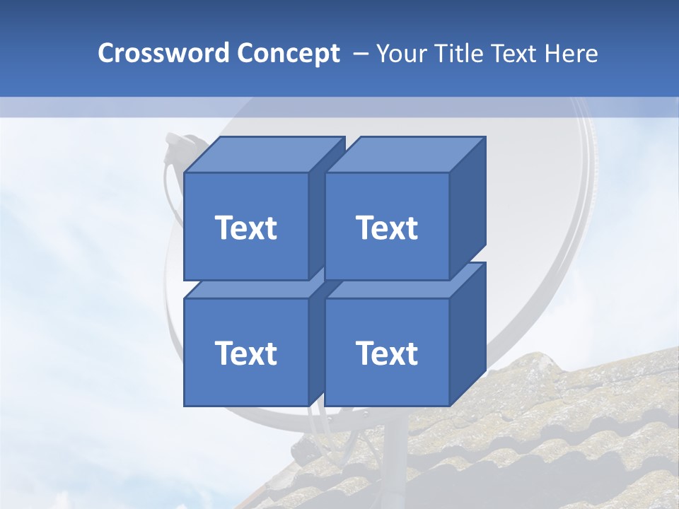 A Satellite Dish Sitting On Top Of A Roof PowerPoint Template