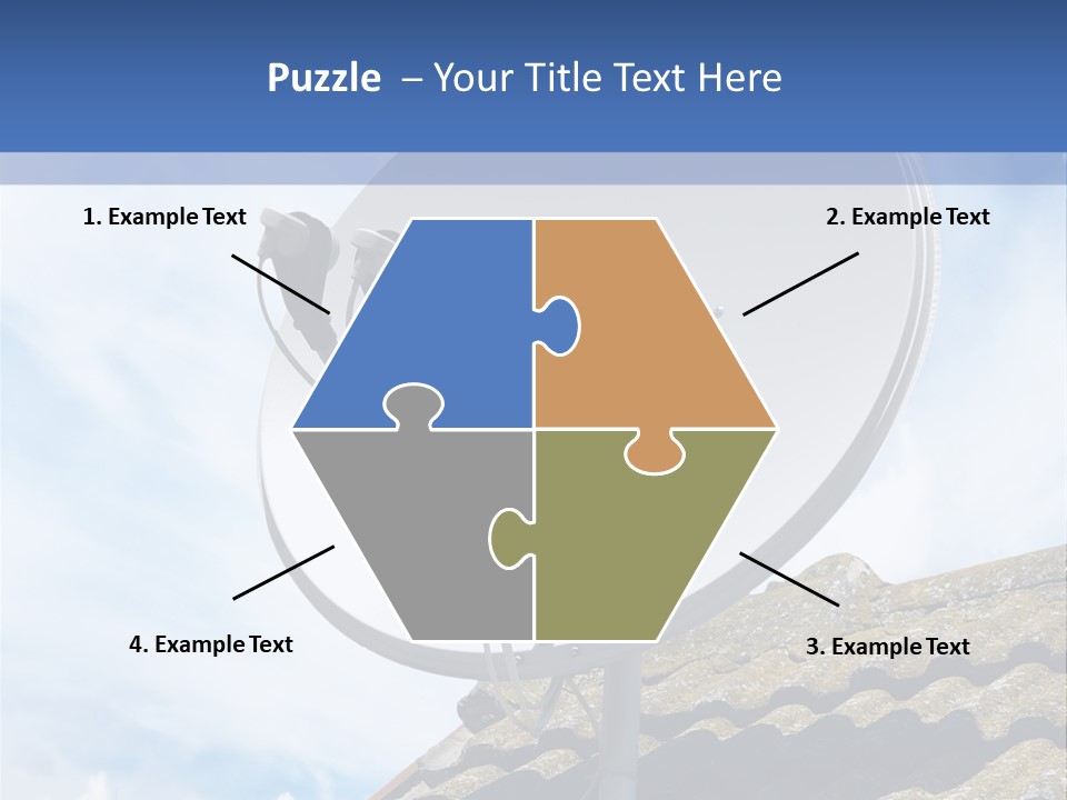 A Satellite Dish Sitting On Top Of A Roof PowerPoint Template