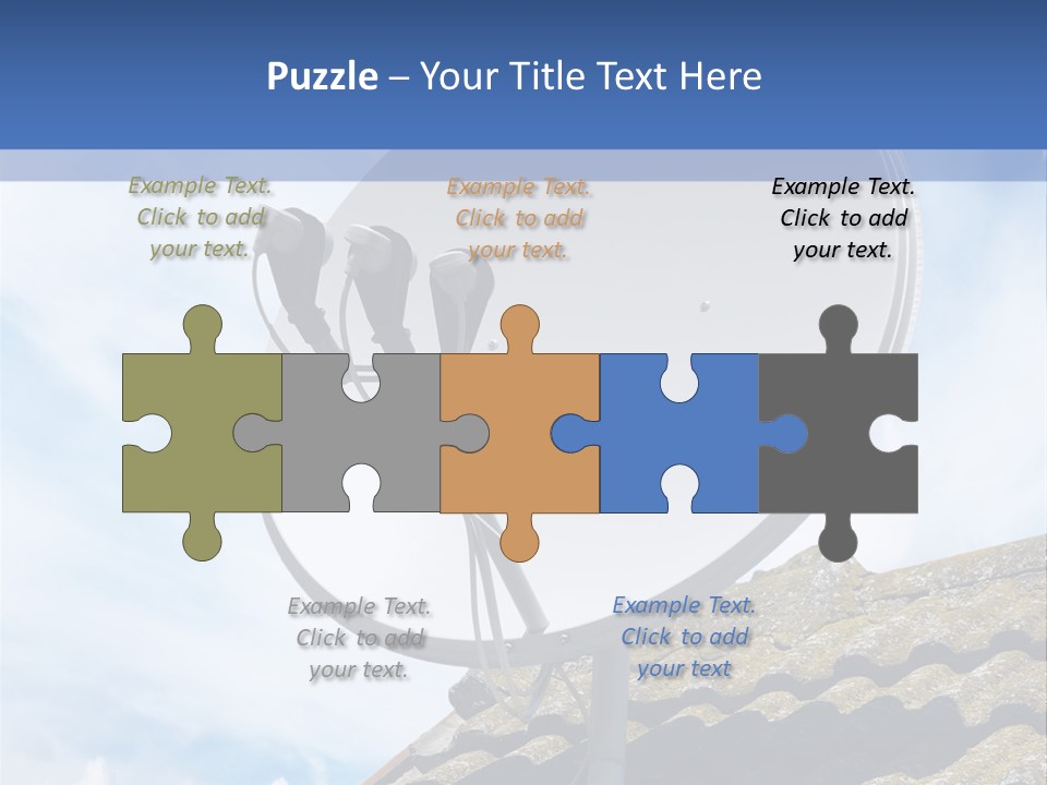 A Satellite Dish Sitting On Top Of A Roof PowerPoint Template