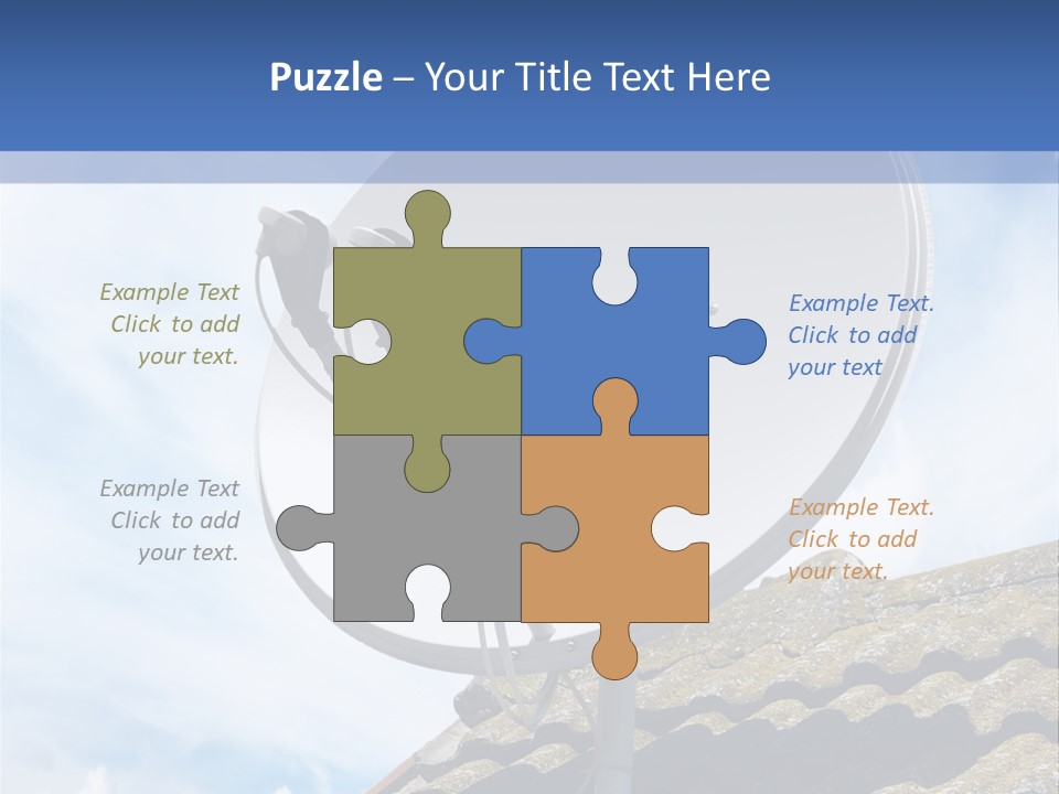 A Satellite Dish Sitting On Top Of A Roof PowerPoint Template