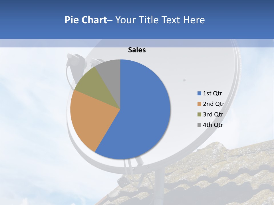 A Satellite Dish Sitting On Top Of A Roof PowerPoint Template