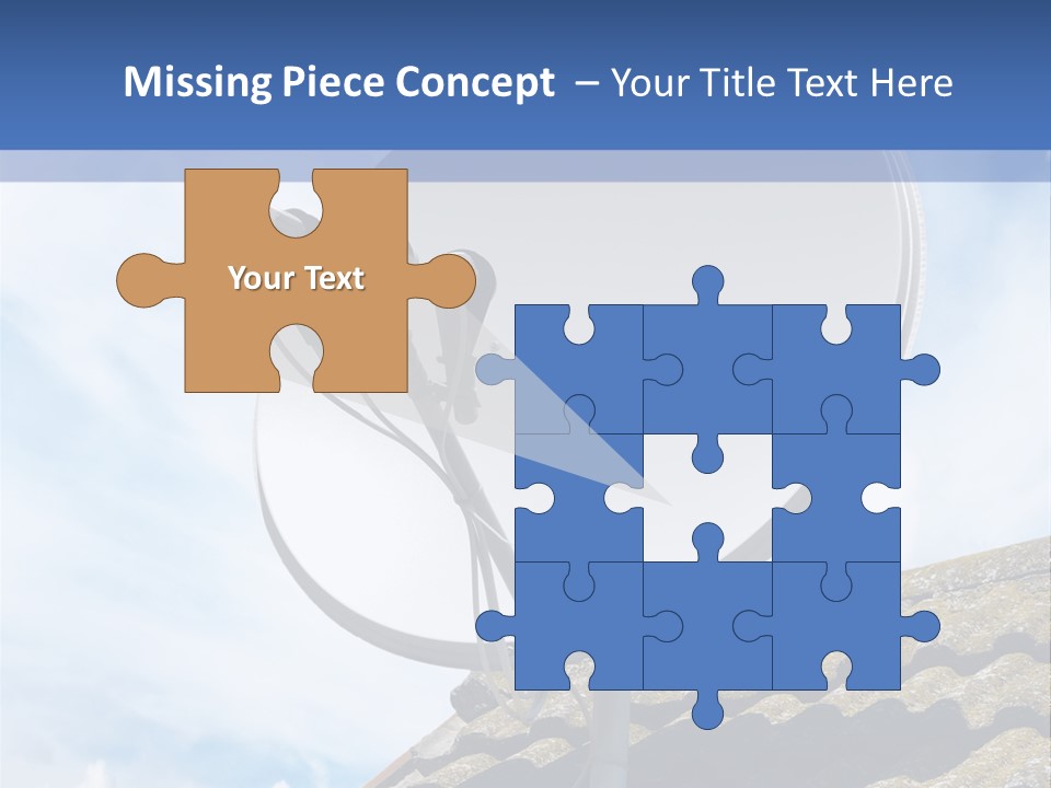 A Satellite Dish Sitting On Top Of A Roof PowerPoint Template