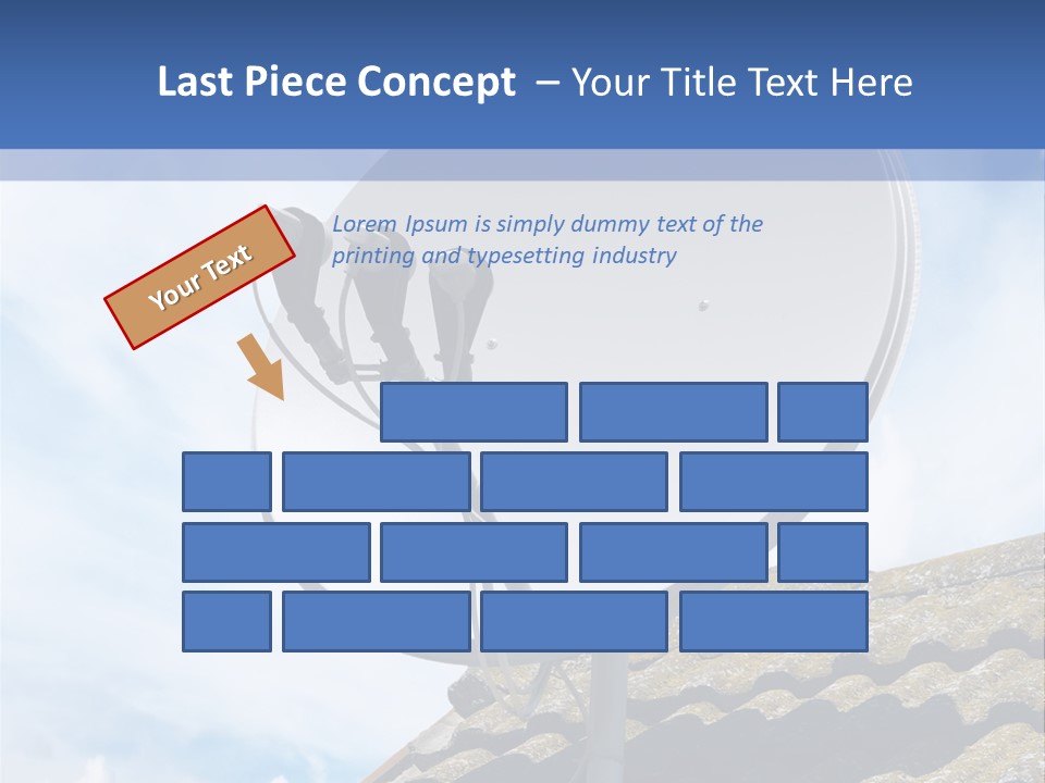A Satellite Dish Sitting On Top Of A Roof PowerPoint Template