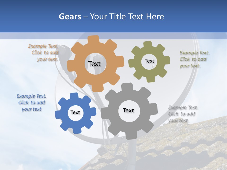 A Satellite Dish Sitting On Top Of A Roof PowerPoint Template