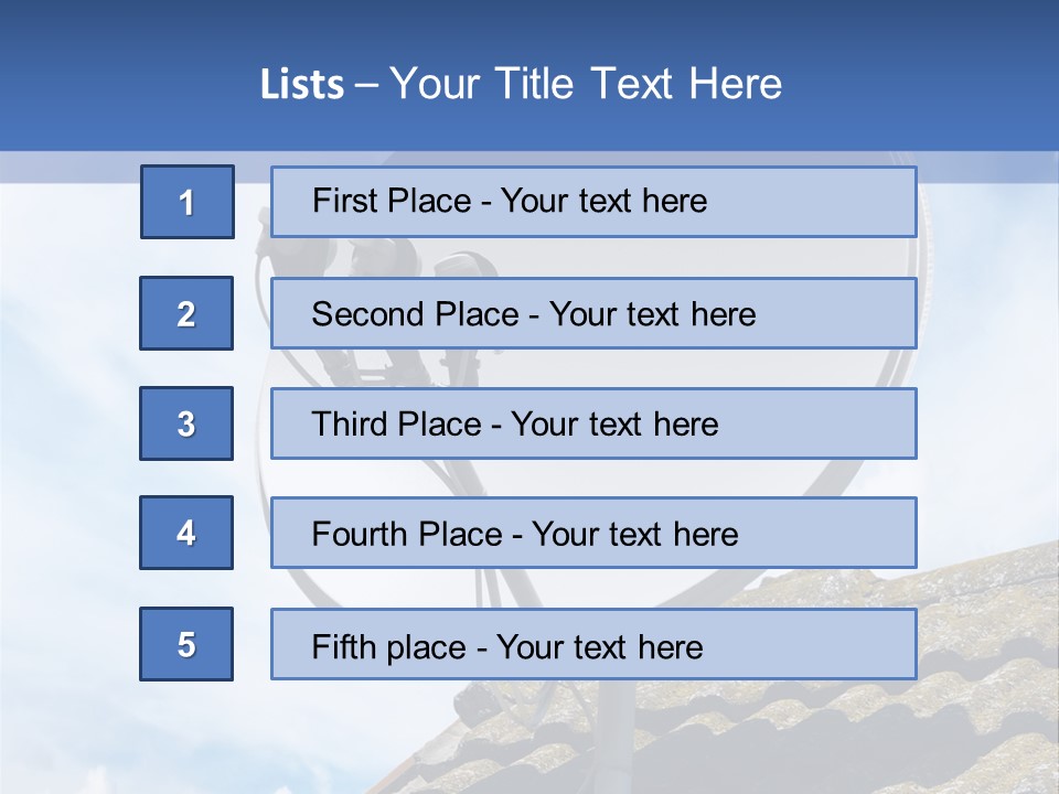 A Satellite Dish Sitting On Top Of A Roof PowerPoint Template